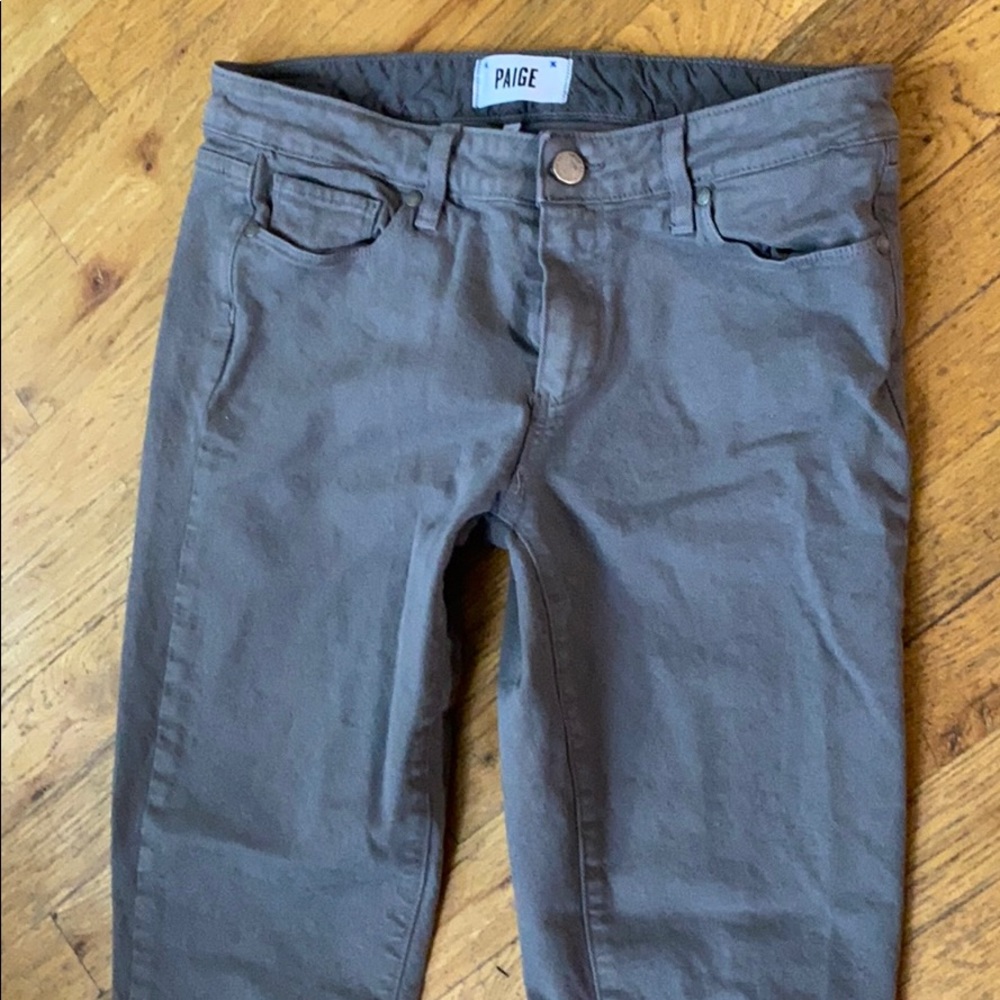 PAIGE grey skyline skinny denim jeans